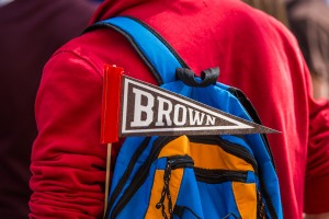 backpack with Brown pennant